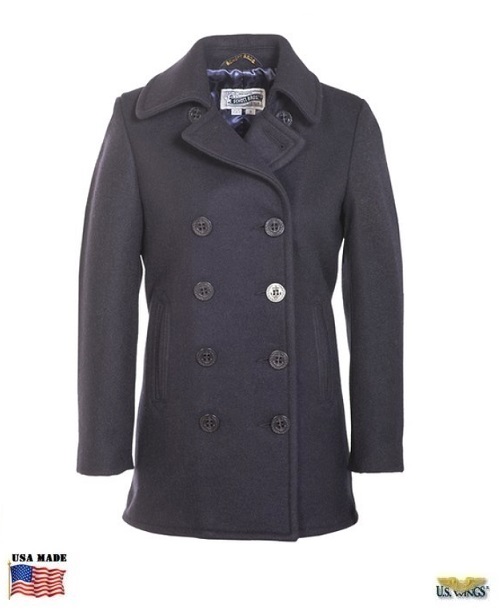 schott womens wool peacoat