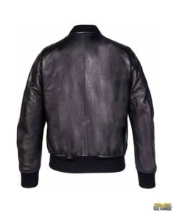 schott lightweight pebbled cowhide leather ma-1 jacket