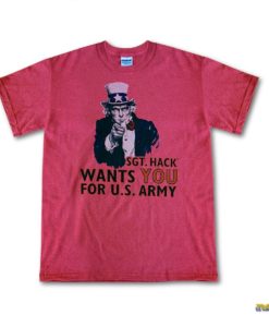 sgt hack wants you for us army pink tshirt