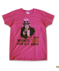 sgt hack wants you for us army salmon tshirt