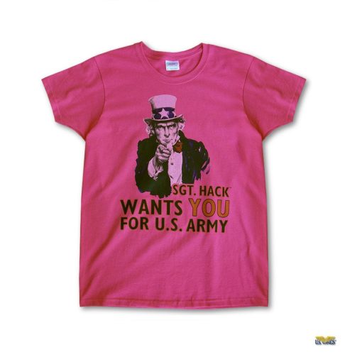 sgt hack wants you for us army salmon tshirt