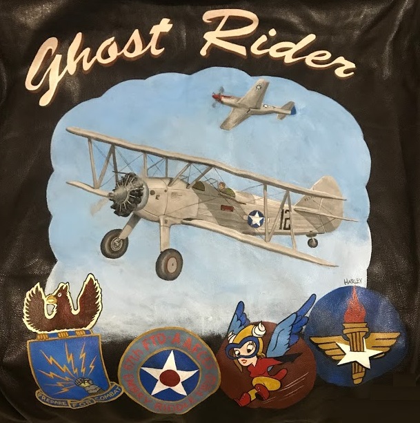 ghost rider hand painted nose art