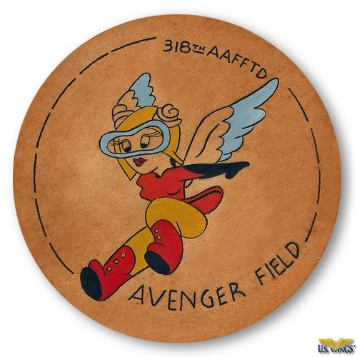 318th aafftd avenger field hand painted leather patch