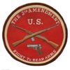 us wings second amendment hand painted leather patch