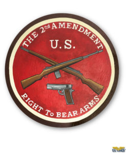 2nd Amendment hand painted leather patch