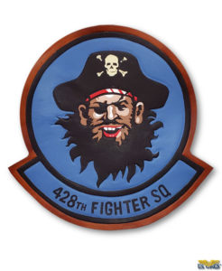 428th fighter sq hand painted leather patch