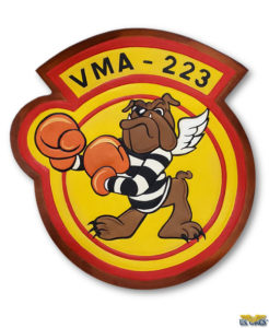 vma-223 hand painted leather patch