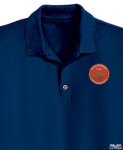 2nd amendment polo shirt blue