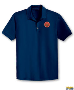 2nd amendment polo shirt blue