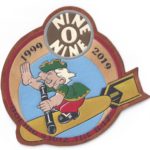 Nine'O'Nine hand painted nose art leather patch