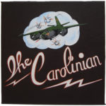 the carolinian nose art hand painting on leather example