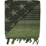 shemagh tactical scarf green stars and stripes pattern