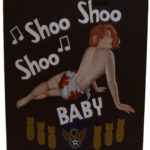 shoo shoo shoo baby hand painted nose art on leather example