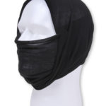 protective face wrap black covering mouth nose and head