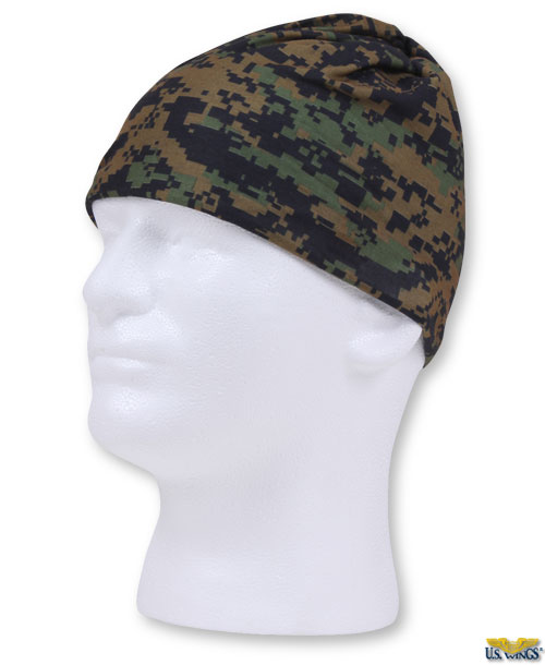 protective face wrap used as beenie