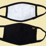 cloth us made us wings washable face masks white with black trim and black