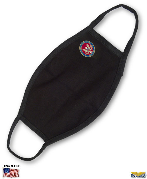 Non-commissioned officer association face mask black