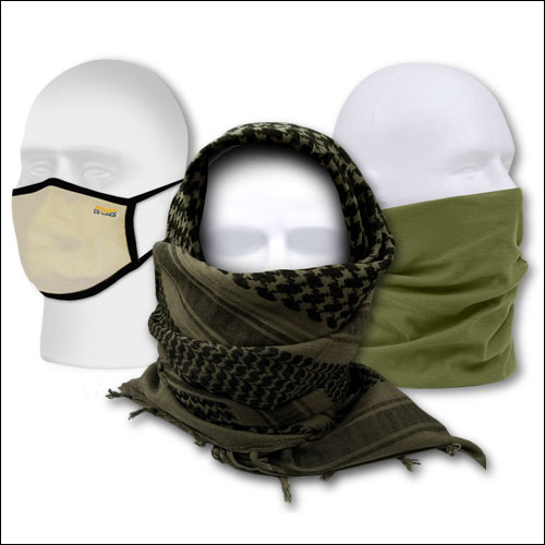 masks and scarves banner