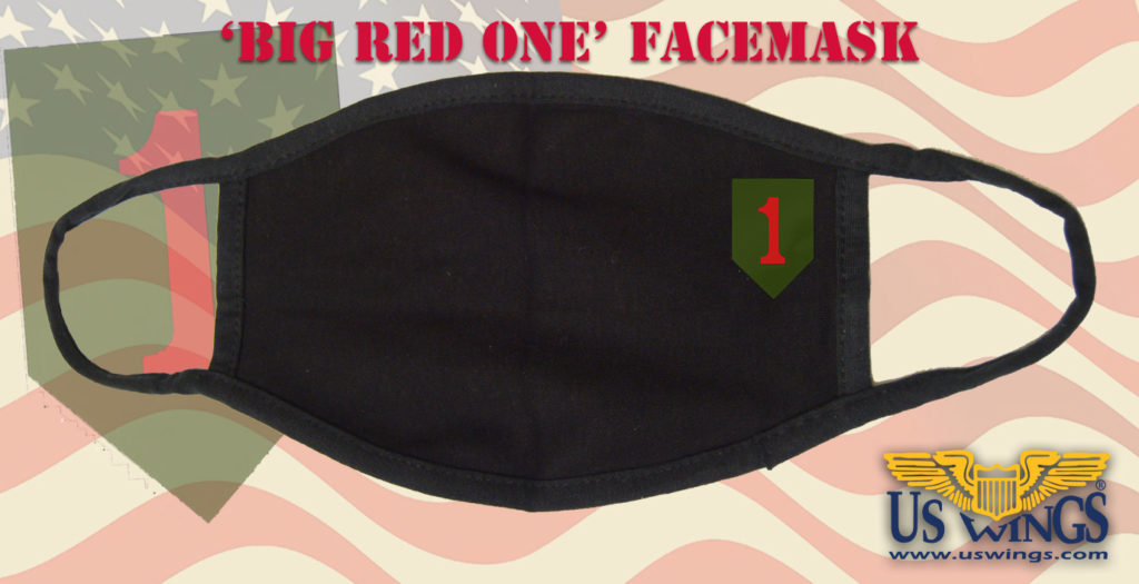 big red one face mask black
