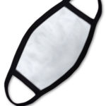 us made face mask white with black border