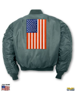 cwu-45p with vertical leather us flag on back