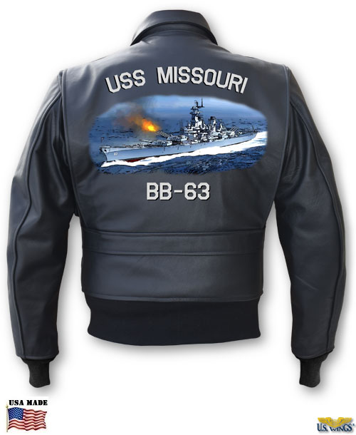 g-2 with uss missouri painted on back