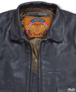 Cooper Goatskin G-1 Jacket w/ Removable Collar leather collar
