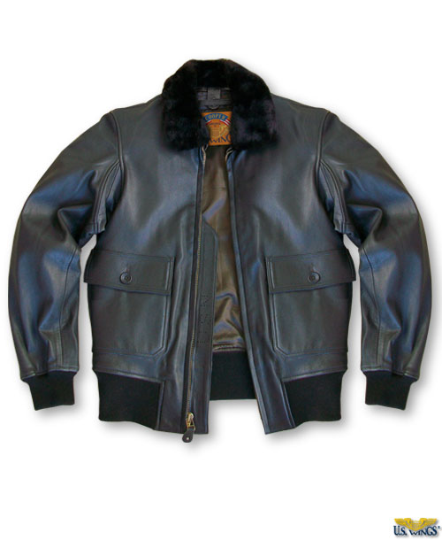 Cooper Goatskin G-1 Jacket w/ Removable Collar front