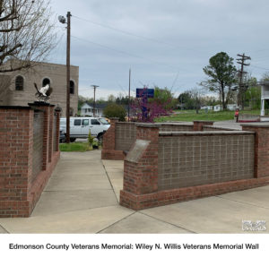 Edmonson County Veterans Memorial: Wiley N. Willis Veterans Memorial Wall