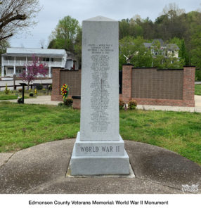 Edmonson County Veterans Memorial: World War 2 Monument