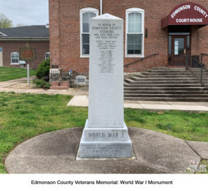 Edmonson County Veterans Memorial: World War 1 Monument