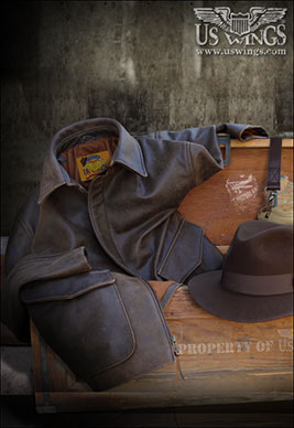 decorative indiana jones hat and jacket