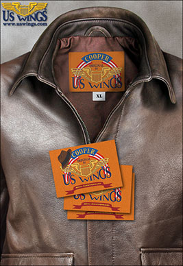 US Wings cooper original Labels over a us wings jacket