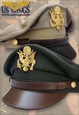 Two USAAF Crush Caps in Khaki and Dark Brown