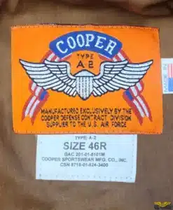 Cooper Goatskin A-2 Leather Jacket - 46R (RESTORED)
