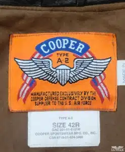 Cooper Goatskin Leather A-2 Jacket - 42R (RESTORED)