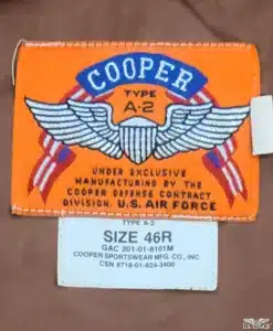 Restored Vintage Cooper Goatskin A-2 Leather Jacket - 46R