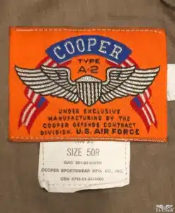 Restored Vintage Cooper A-2 Goatskin Leather Jacket - 50R