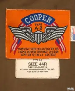 Restored Vintage Cooper Goatskin Leather A-2 Jacket - 44R