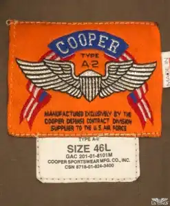 Restored Vintage Cooper Goatskin A-2 Leather Jacket - 46L