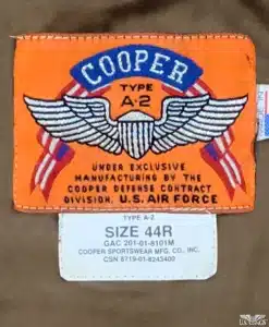 Restored Vintage Cooper Goatskin Leather A-2 Jacket - 44R