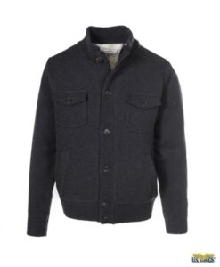 Schott® Men's Wool Blend Military Sweater Jacket