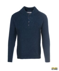 Schott® Men's Wool Blend Military Henley Sweater