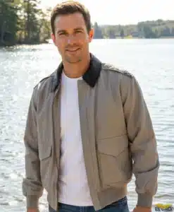 Alternative view of Cotton A-2 Bomber Jacket with Vietnam Conflict Map Lining