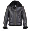 Black B-3 Shearling Bomber Jacket