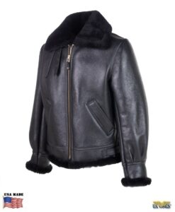 Black B-3 Shearling Bomber Jacket