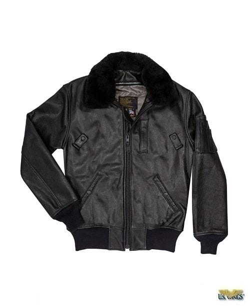 The Cockpit® USA B-15 Leather Jacket (Black)