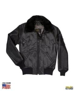 The Cockpit® USA B-15 Leather Jacket (Black)