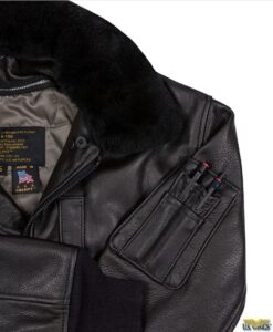 The Cockpit® USA B-15 Leather Jacket (Black)