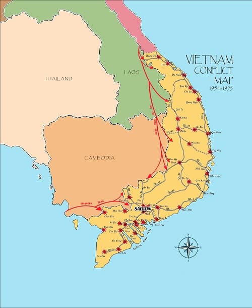 Vietnam Conflict Map Lining Replacement Kit